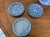 Ceramic Vintage Blue and White Scalloped Japanese Dishes Set of Three For Sale - Image 7 of 7