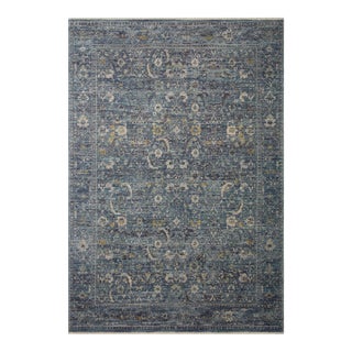 Jean Stoffer x Loloi Bradbury Ocean / Gold 11'-6" x 15'-6" Area Rug For Sale