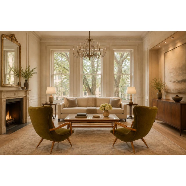 Giuseppe Scapinelli Sculptural Caviúna & Olive Green Mohair Armchairs, Brazilian Modern, 1950s For Sale - Image 10 of 18