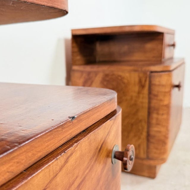 Vintage Art Deco Bedside Tables with Bakelite Handles, 1959, Set of 2 For Sale - Image 11 of 17