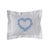 Shabby Chic Boudoir Pillow Cover, Embroidered With Hem Stitch Border - Heart (Wedgewood Blue) For Sale - Image 3 of 5