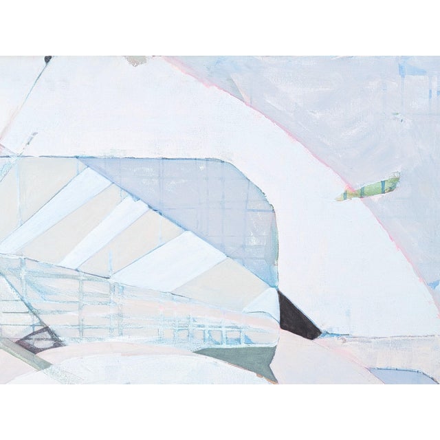 Kristen Anton “G’s Paper City” Contemporary Pastel Peach and Blue Toned Abstract Painting, 2021 For Sale In Houston - Image 6 of 11