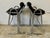 Mid-Century Modern 1970’s Jerry Johnson Arcadia Chrome Barstools - Set of 3 For Sale - Image 3 of 4