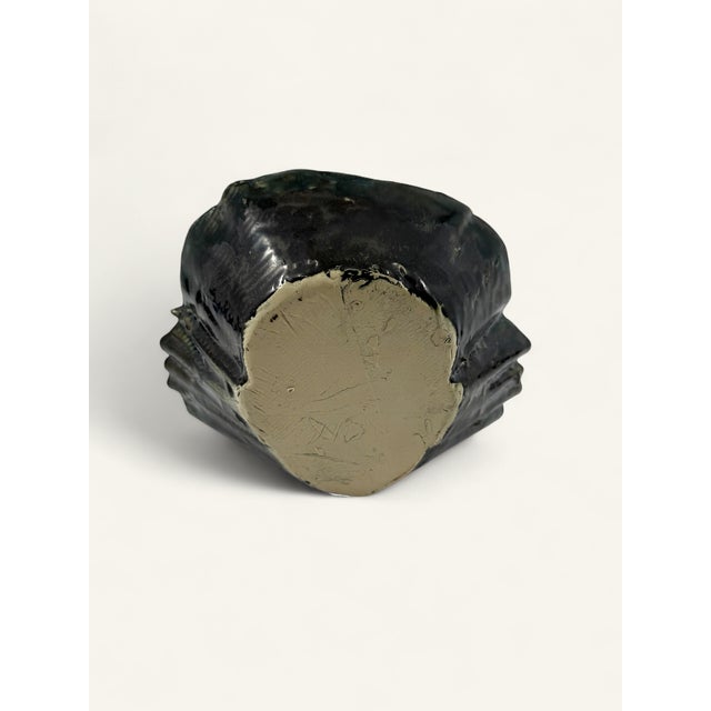 Late 20th Century Studio Pottery Sculpted Face Bowl For Sale - Image 4 of 6