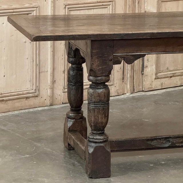 19th Century Rustic Country French Trestle Banquet Table For Sale In Dallas - Image 6 of 17