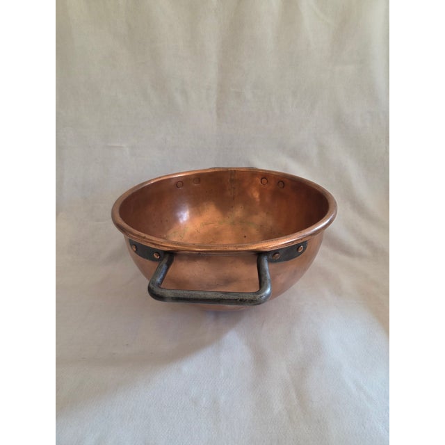 French Country Antique 19th Century American Copper Apple Butter Pot For Sale - Image 3 of 8