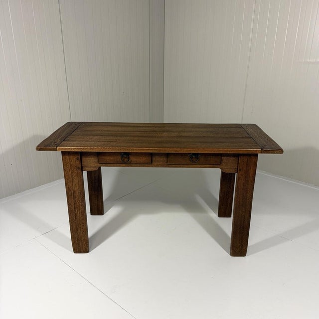 Rustic Rustic Oak Console Table, 1960s For Sale - Image 3 of 18