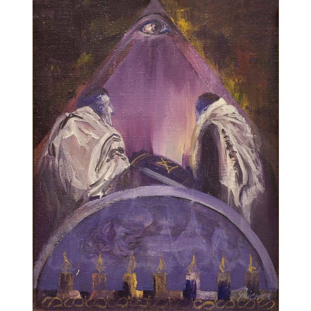 Genre: Surrealism Subject: Religious Medium: Acrylic Surface: Linen Country: Poland Dimensions: 11 3/4" x 9 1/4"...