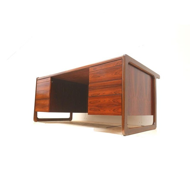 Large Vintage Rosewood Desk, 1960s For Sale - Image 6 of 6
