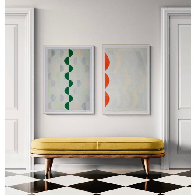 Mixed Media Composition With Orange For Sale - Image 4 of 4