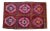 Deep Burgundy & Hot Pink Vintage Rug | 4x6 Turkish Rug Geometric Wool Kilim | Mid Century Tribal Accent - 3′10″ X 6′3″ For Sale