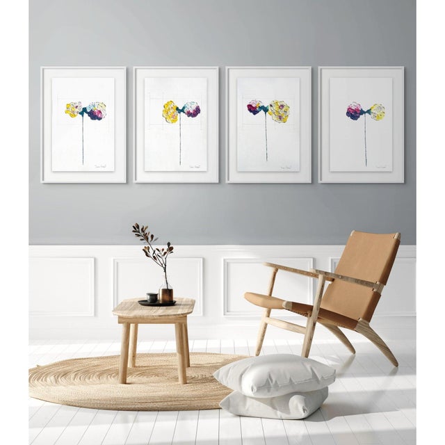 Contemporary Framed Organic Modern Original Flower Oil Painting For Sale - Image 3 of 5