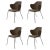 Brown Fiord Chairs by Lassen, Set of 4 For Sale - Image 9 of 9