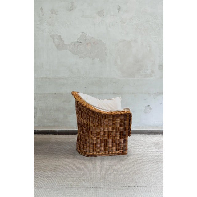 Rattan Armchairs attributed to Vivai del Sud, 1970s, Set of 2 For Sale - Image 4 of 8