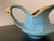 Ceramic Vintage Mid 20th Century Modern Turquoise Blue and Gold Porcelain Creamer Pitcher For Sale - Image 7 of 12
