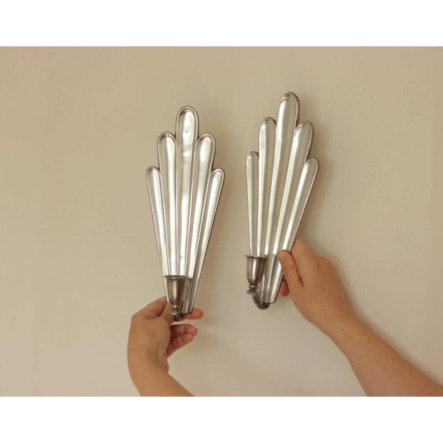 Mid-Century Modern Swedish Grace Style Pewter Sconces by C.G. Hallberg, 1930s, Set of 2 For Sale - Image 12 of 18