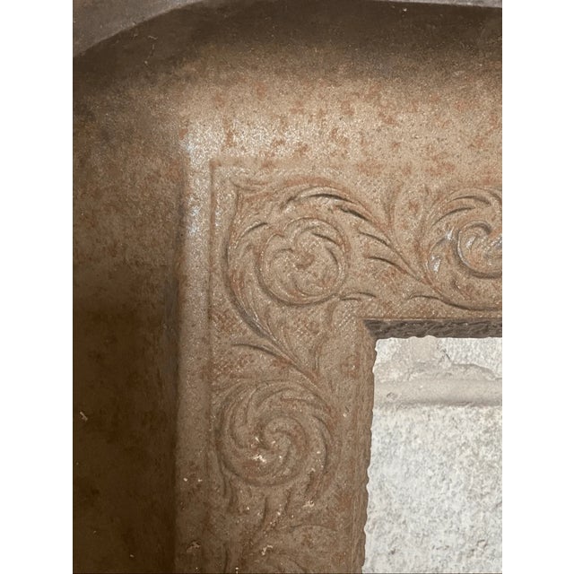 Art Nouveau Antique Peerless MFG Co Art Nouveau Style Cast Iron Fireplace Insert For Sale - Image 3 of 6