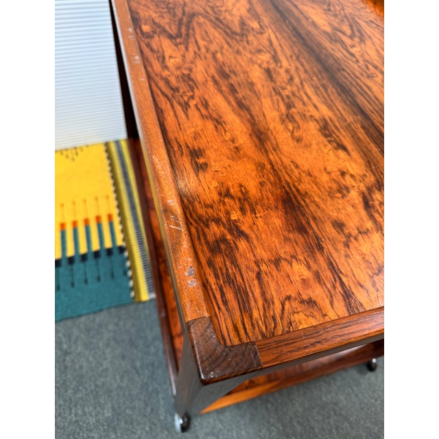 Rosewood Bi-Level Trolley, Vintage For Sale - Image 11 of 14