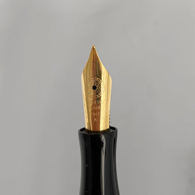 Italian Modern Black Acrylic Gold Metal Fountain Pen Faro by Cleto Munari, 2002 For Sale - Image 3 of 12