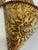 Late 20th Century Vintage Gold Embossed Floral Metal Wall Pocket For Sale - Image 5 of 9