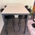 Tall Room & Board Parsons Table With 4 Leather Room & Board Bar Stools For Sale - Image 13 of 13