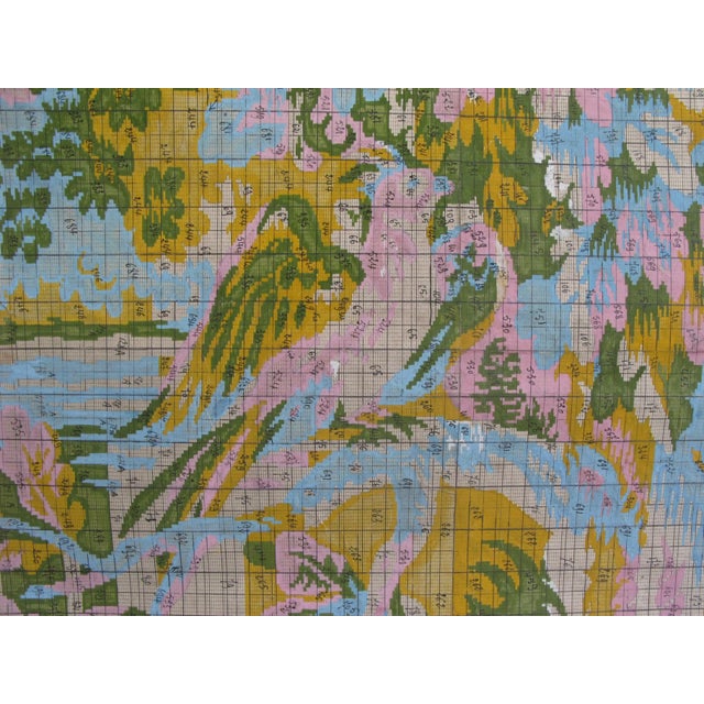 Antique Tapestry Design Gouache Painting For Sale - Image 13 of 18