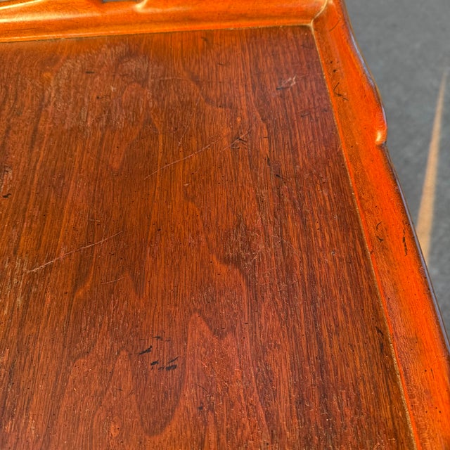 1980s Milling Road by Baker Furniture Cherry Telephone Table / Side Table With Tray Top For Sale - Image 17 of 18