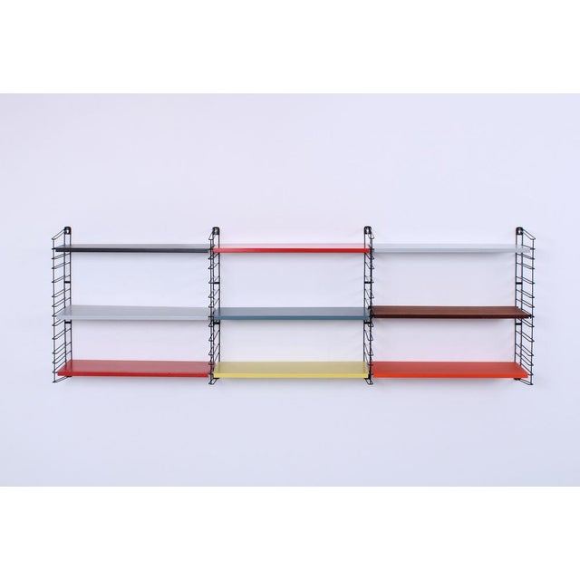 1950s Modular Metal Wall Rack by A.D. Dekker for Tomado, 1950s, Set of 13 For Sale - Image 5 of 16