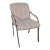 Vintage Art Deco Revival Accent Chair Armchair Chrome and Upholstered For Sale
