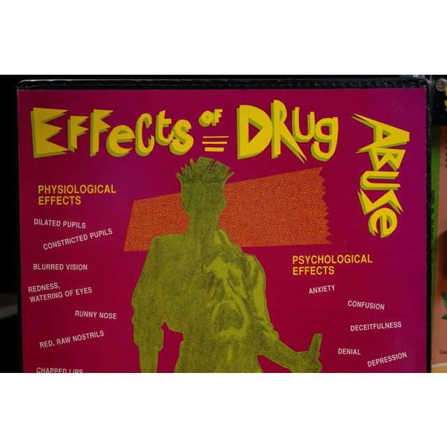 1990s Vintage "Substance Abuse Identification" Classroom Teaching Aid by Health Edco For Sale - Image 5 of 15