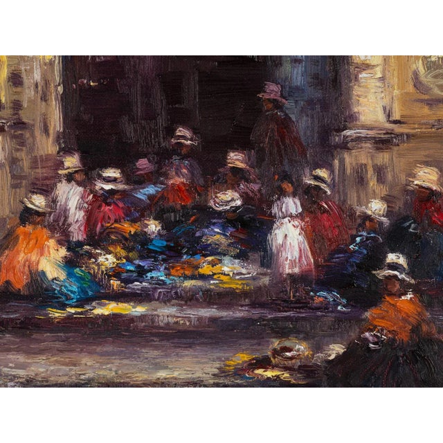 Nelly Binaghi, Seamstresses in Argentina, Oil on Canvas, Framed, Set of 2 For Sale - Image 7 of 14