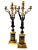 A fabulous pair of circa 1940s Italian candlesticks with five candleholders. Hollywood Regency in the empire style, dore...