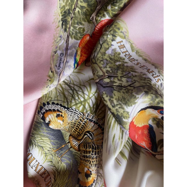 Hermes Équateur Pink Silk Scarf 2019 Robert Dallet For Sale - Image 10 of 10