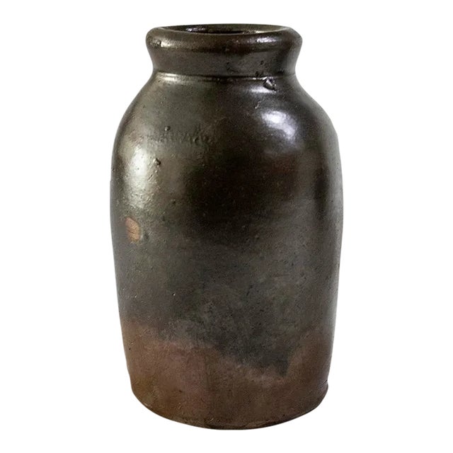 Antique Farmhouse Kitchen Storage Crock - Brownstone Crockery For Sale