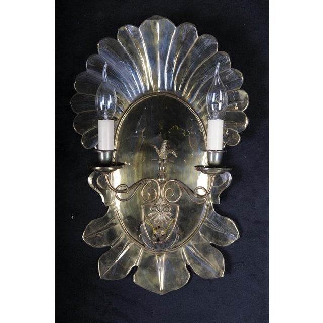 Antique 20th Century Brass Shell-Shaped Wall Sconces, Set of 2 For Sale - Image 3 of 18