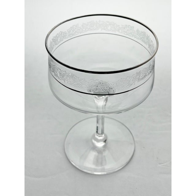 1970s 1970s Lenox “Moonspun” Coupe Champagne Glasses - Set of 8 For Sale - Image 5 of 6
