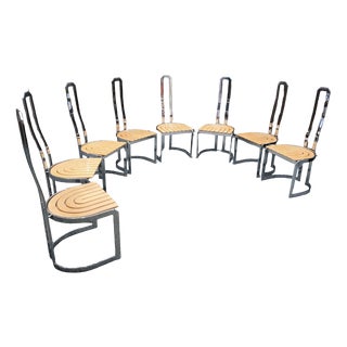 Postmodern Dining Chairs by Allmilmö, 1980s, Set of 8 For Sale