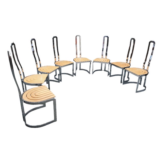 Postmodern Dining Chairs by Allmilmö, 1980s, Set of 8 For Sale