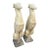 Pair of Cast Stone Seated Greyhound Garden Statues For Sale