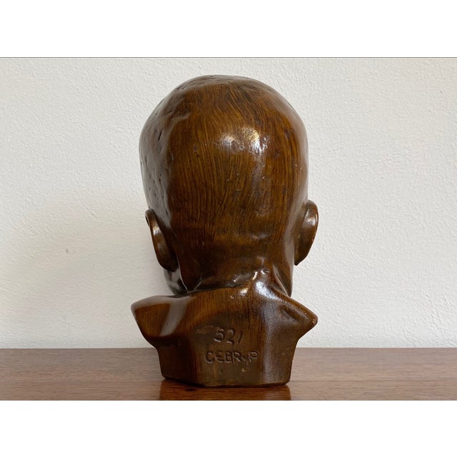 Jan Verdonk, Paridur Bust of a Sleeping Child, 1920s, Plaster & Resin For Sale - Image 4 of 15