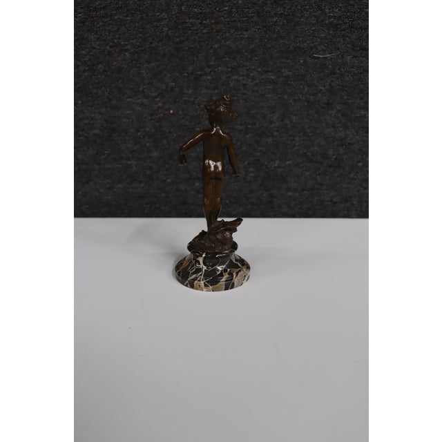 Edward Berge “Violet” Attributed Bronze Sculpture on Marble Base For Sale - Image 4 of 12