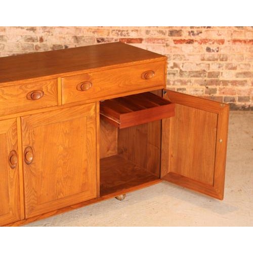 Mid-Century Elm Windsor Sideboard on Casters from Ercol, 1960s For Sale - Image 10 of 16