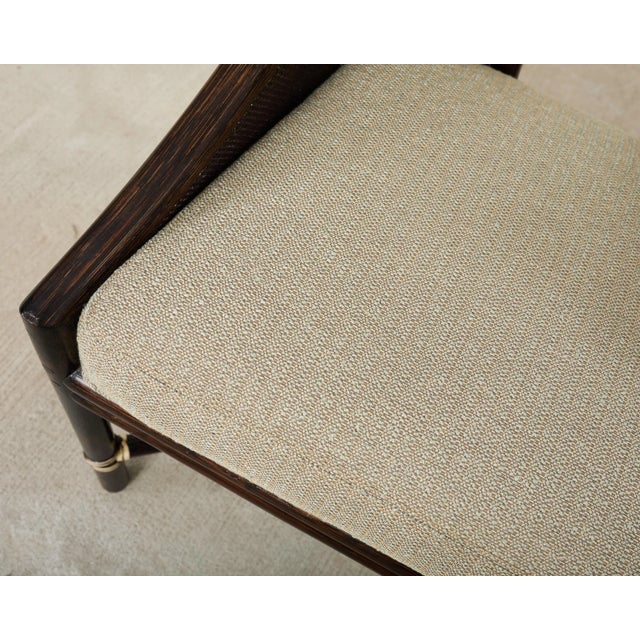 Set of Ten Barbara Barry for McGuire Caned Dining Armchairs For Sale - Image 12 of 18