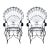 Wrought Iron Peacock Chairs After Salterini With Custom Outdoor Cushions , a Pair, Attributed For Sale