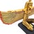 Monumental Egyptian Revival Statue of Goddess Isis With Open Wings and Gold Red Detailing – 21.5" Wide For Sale - Image 9 of 15