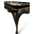 Wood 1950s Henredon Chinoiserie Center Table in Black and Gold For Sale - Image 7 of 7