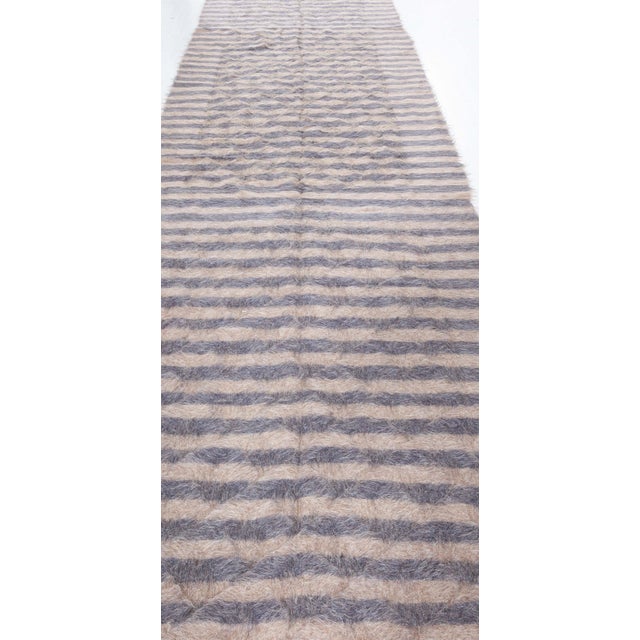 Textural Stripe Modern Goat Hair Runner by Doris Leslie Blau For Sale - Image 4 of 8