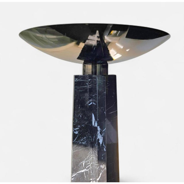 Silver Vintage Marble Floor Lamps by Lella and Massimo Vignelli, 1980s, Set of 2 For Sale - Image 8 of 17