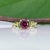 2020s 1.78Ct Purple Garnet Ring With Tsavorite Garnet Accents in Solid 14k Gold, Size 6.75 For Sale - Image 5 of 9