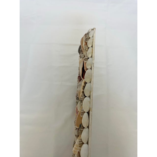 Glass Vintage Handcrafted Seashell Mirror – Palm Beach Style Charm For Sale - Image 7 of 10